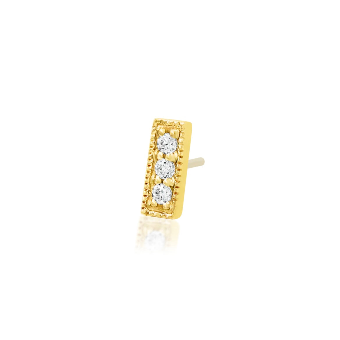 Milligrain CZ Bar
