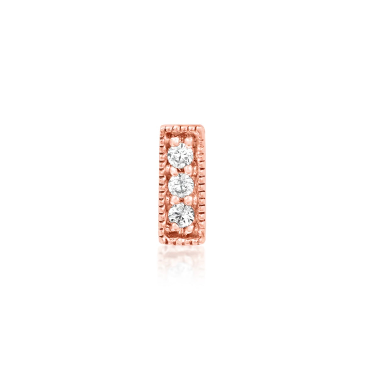 Milligrain CZ Bar