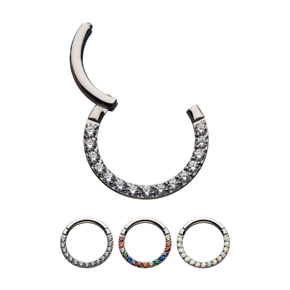 Front Facing Gem Hoop