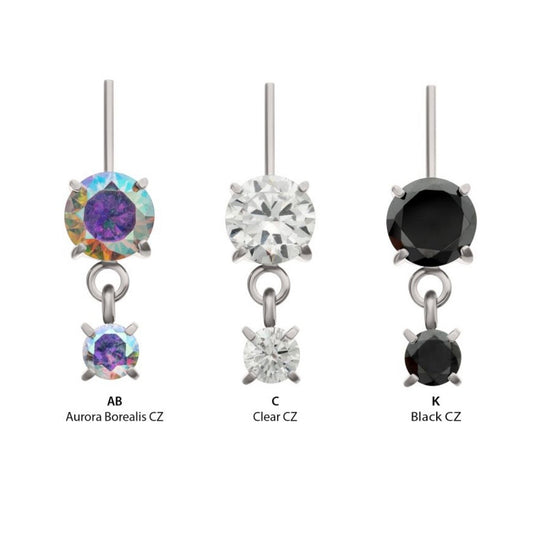 Hidden Helix CZ Dangle Top