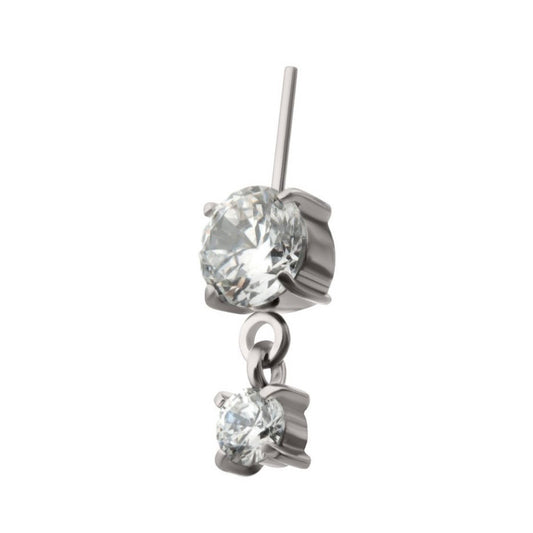 Double CZ Dangle Top