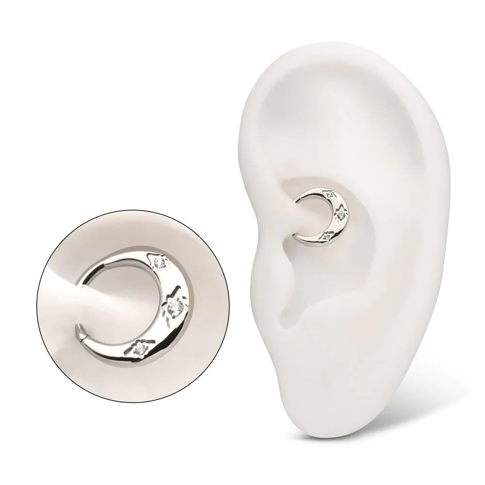 Engraved Gem Dome Titanium Clicker
