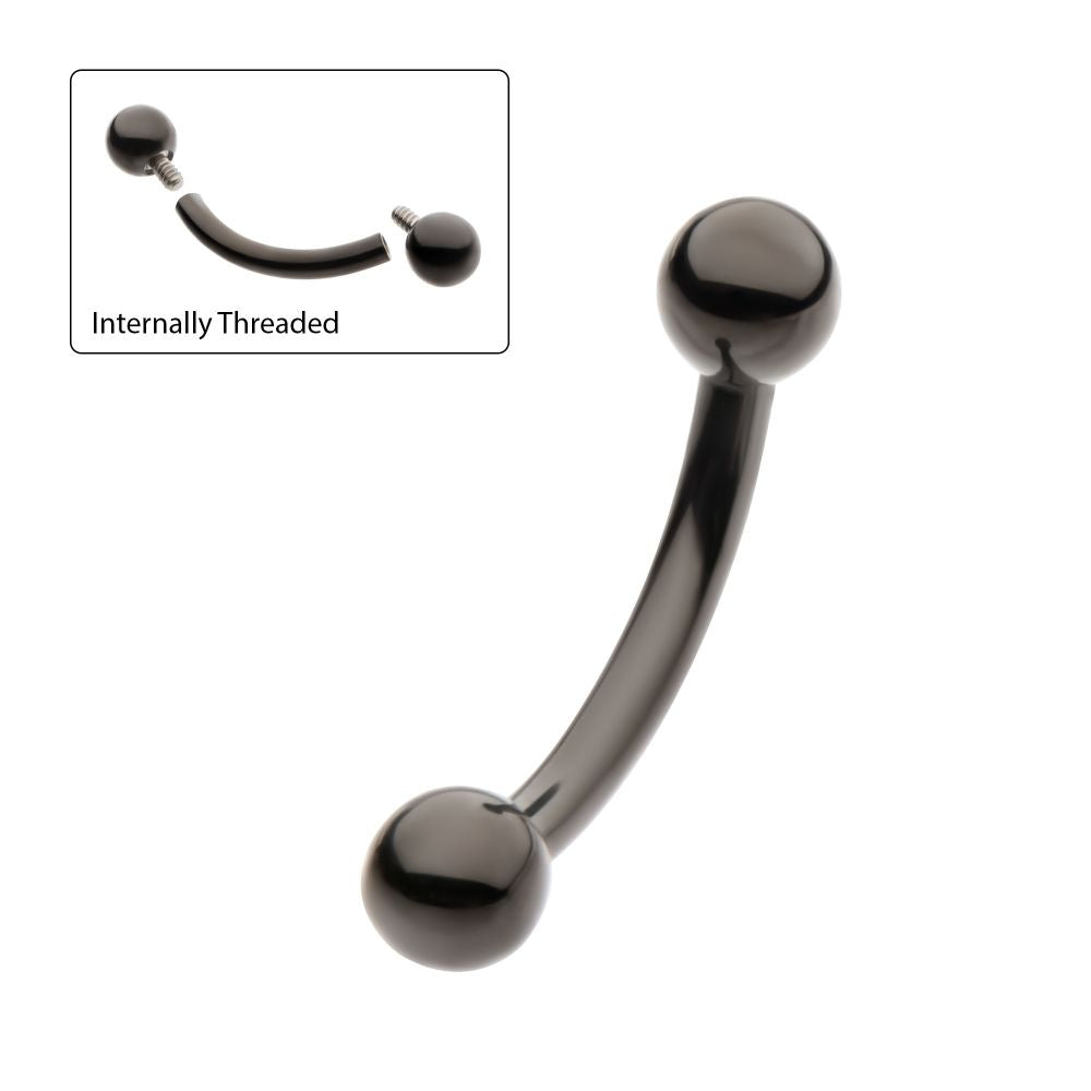 Black PVD Curved Barbell