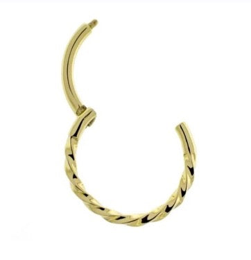 Twisted Gold Clicker Hoop