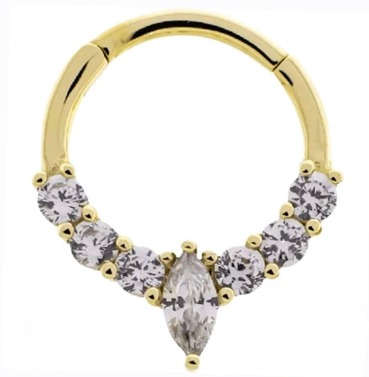 Twinkle Marquise Clicker Hoop