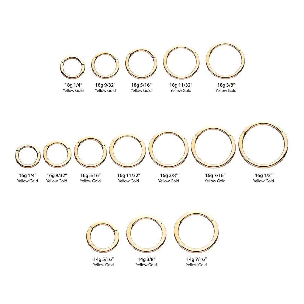 14kt Gold Clicker Hoop