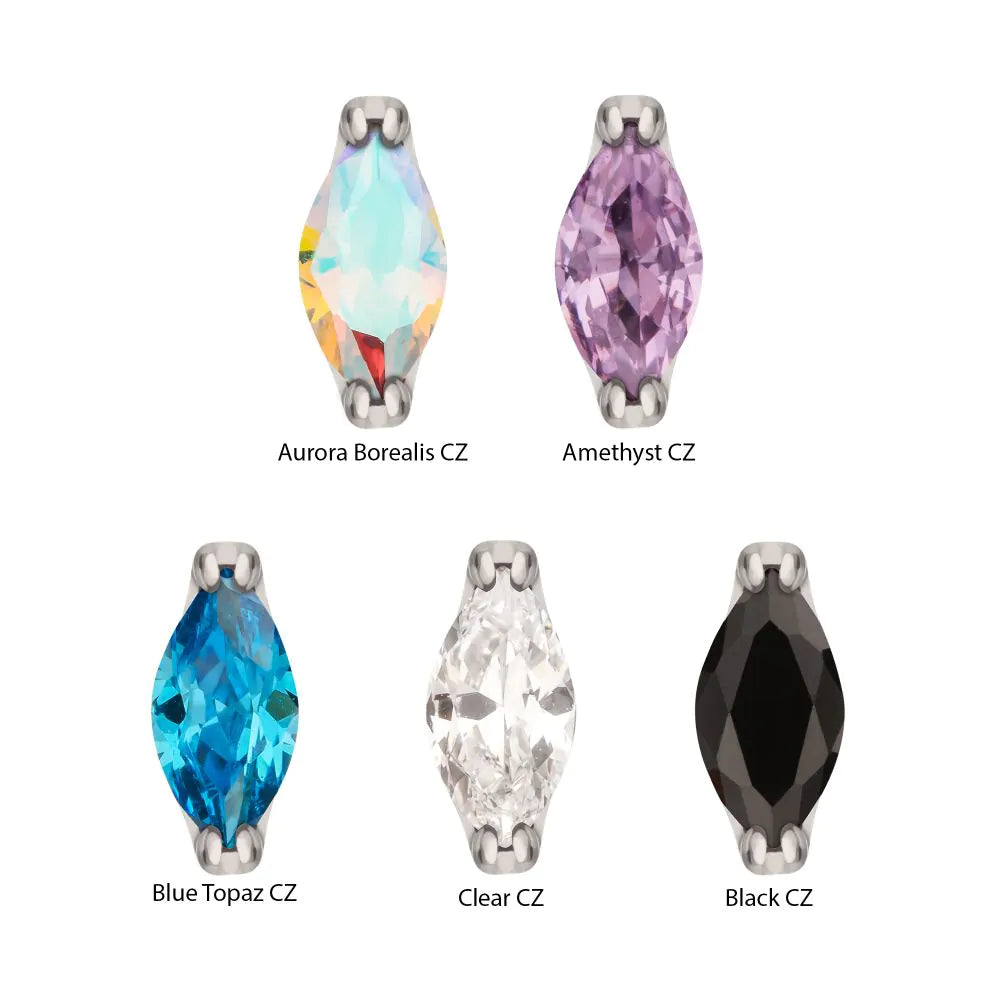 Petite Marquise Prong Gem