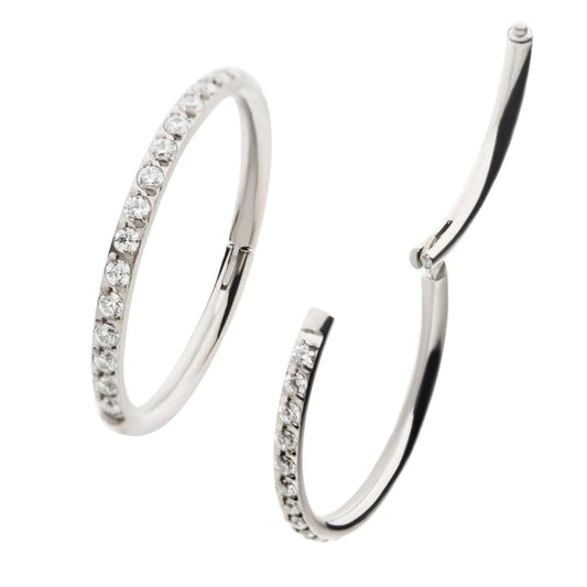 Titanium Gem Hoop