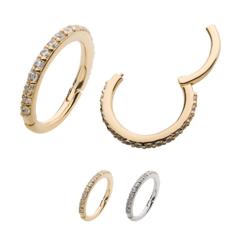 Gold Gem Hoop