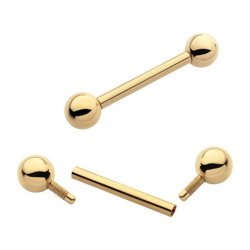 14K Gold Barbell