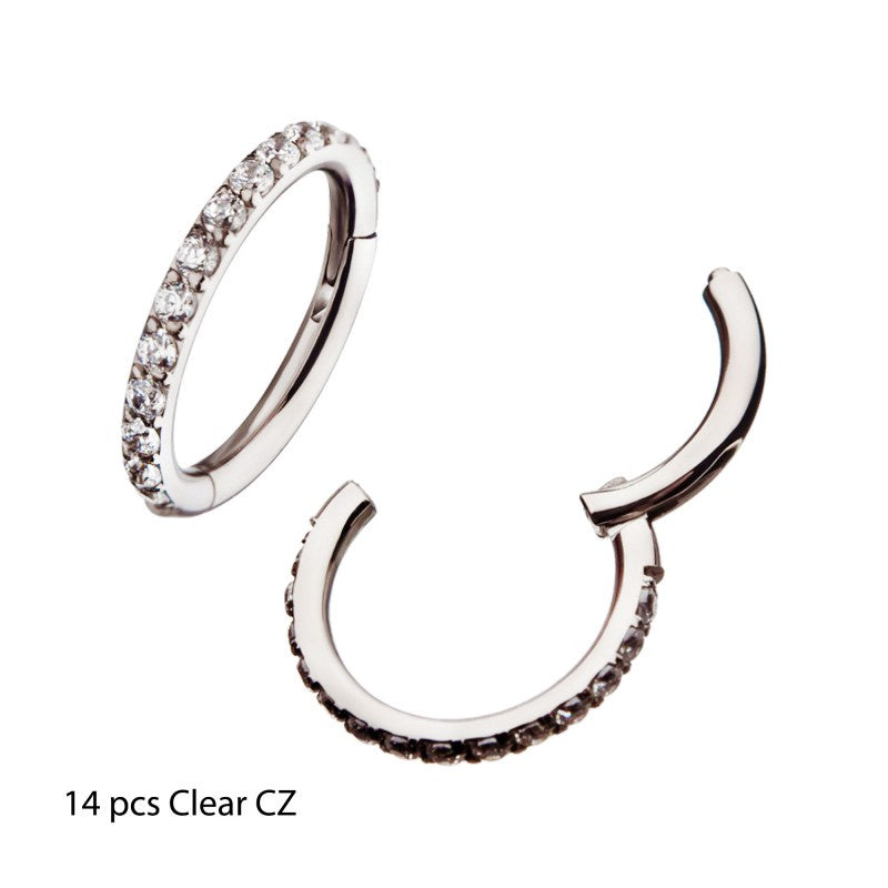 Titanium Gem Hoop