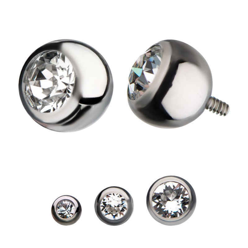 Bezel Set Gem/Opal Ball Top