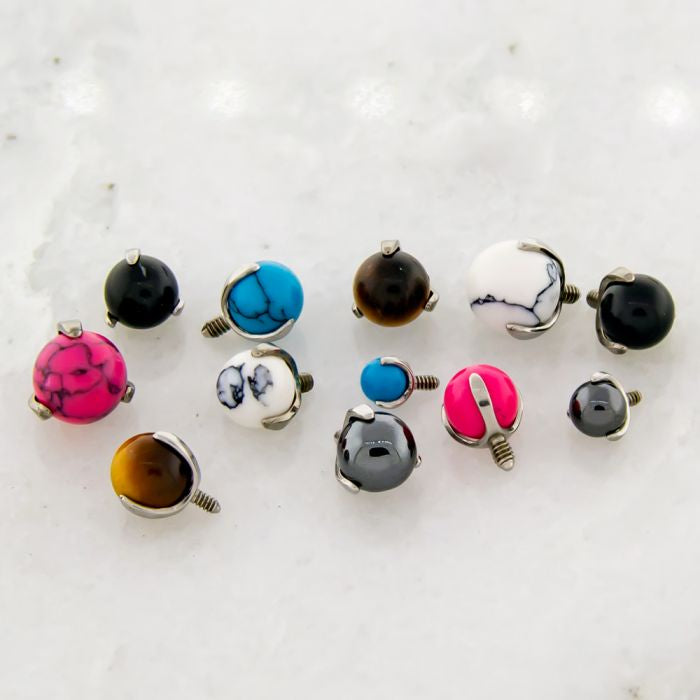 Prong set Cabochon Balls