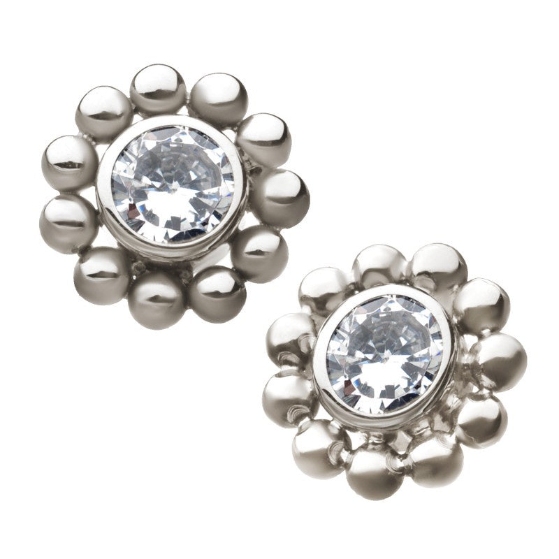 Beaded Bezel Gem Top