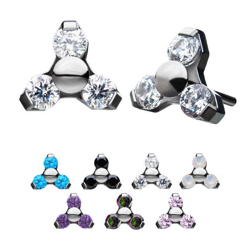 Threadless CZ Gem Trinity Top