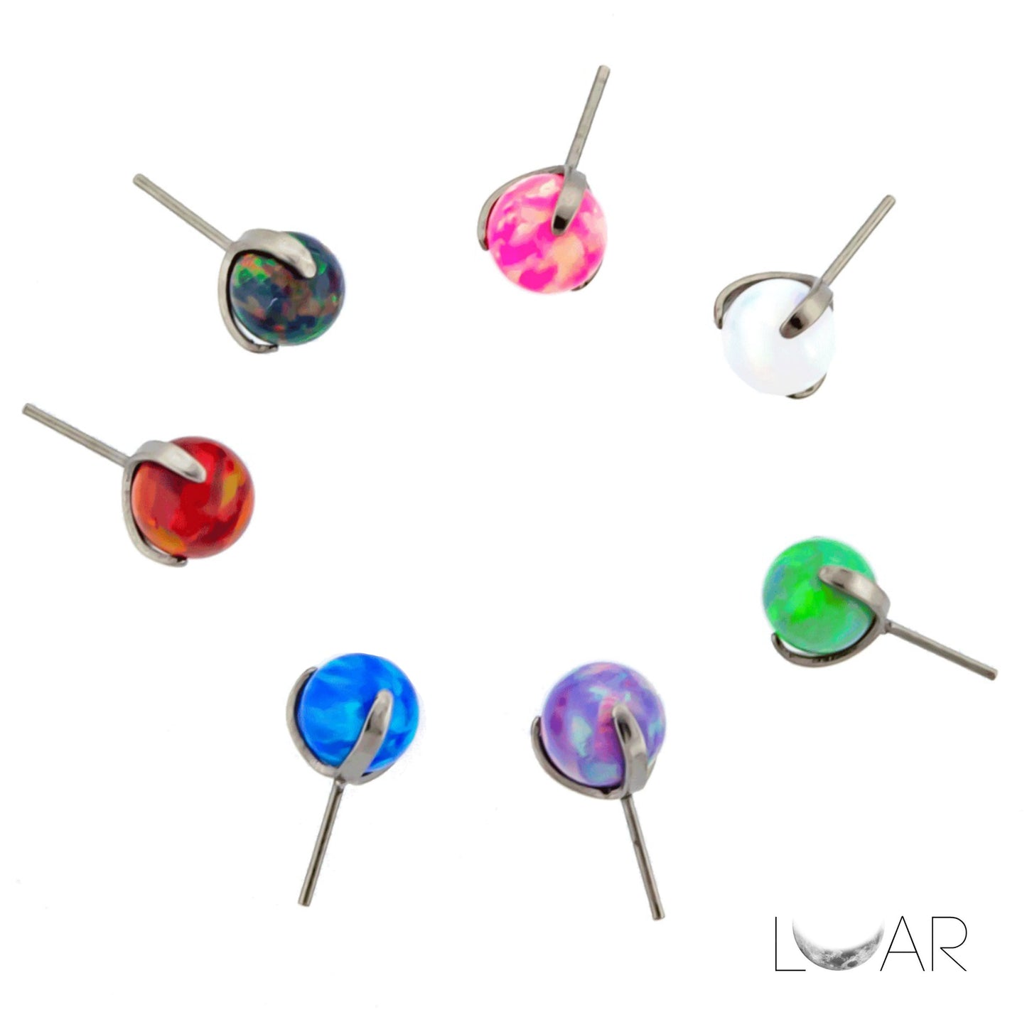 Prong set Opal Balls
