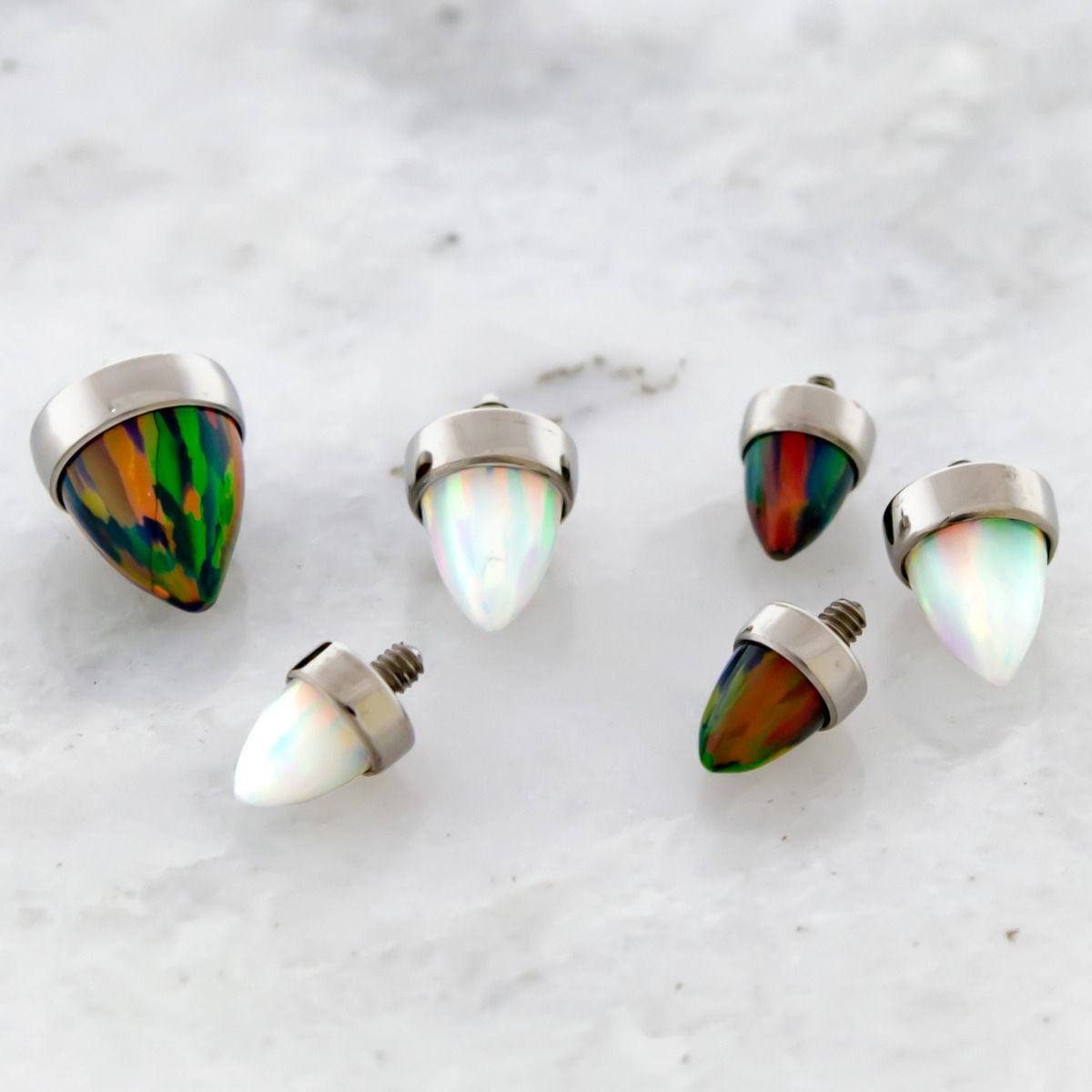 Bezel Set Bullet Opals