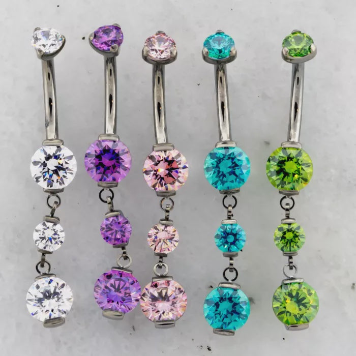 CZ Navel Dangle