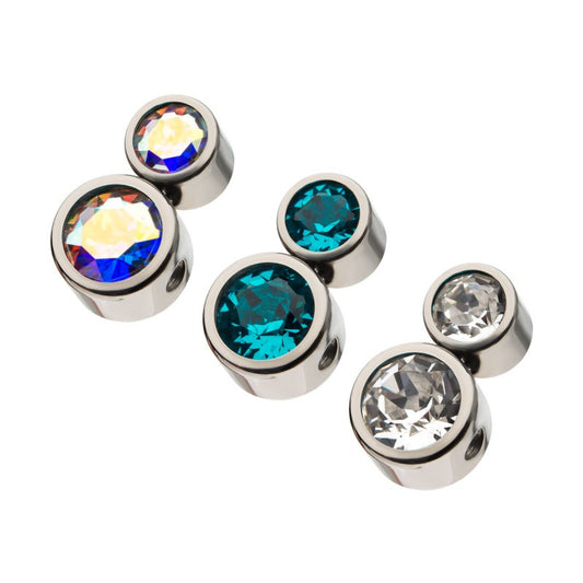 Double Stone Captive Bead