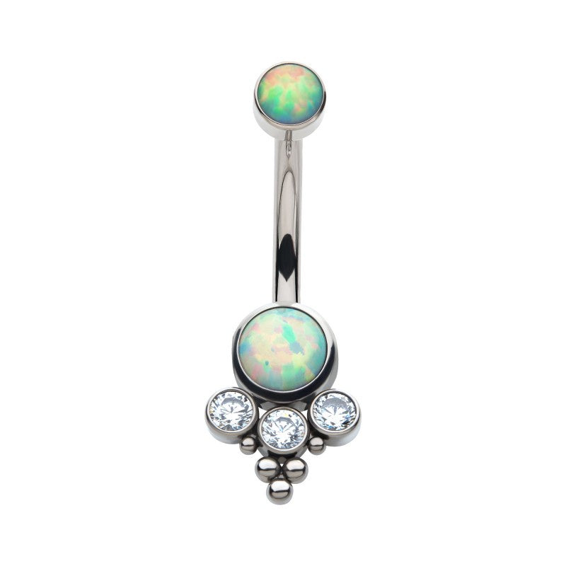 Opal Cluster Navel Bar