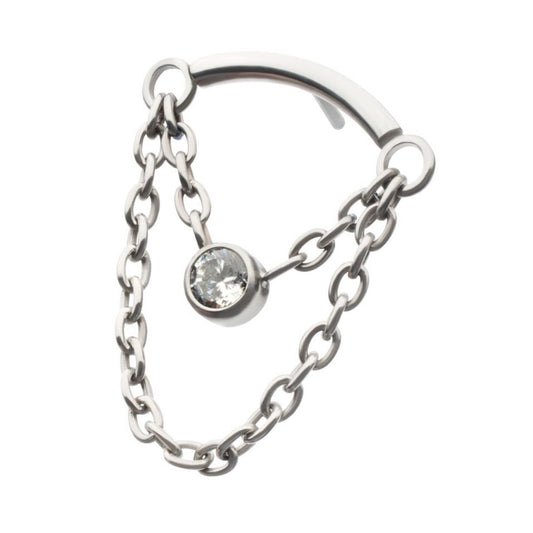 2-Tier CZ Chain Bar Top