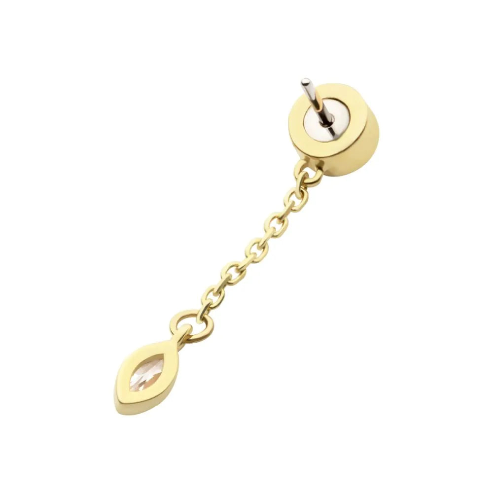 Gold Bezel Dangle Top
