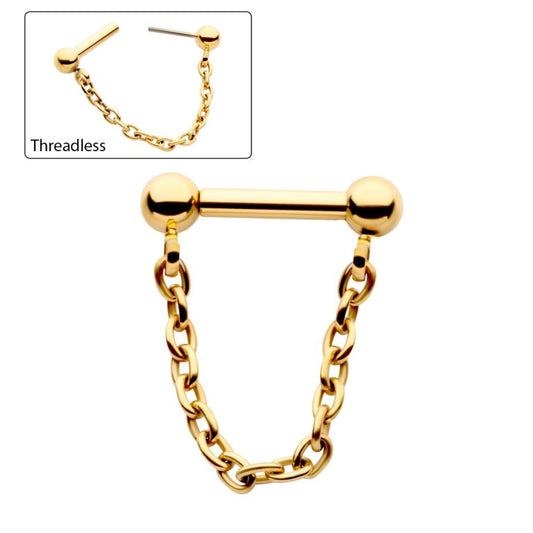 PVD Titanium Chain Stud