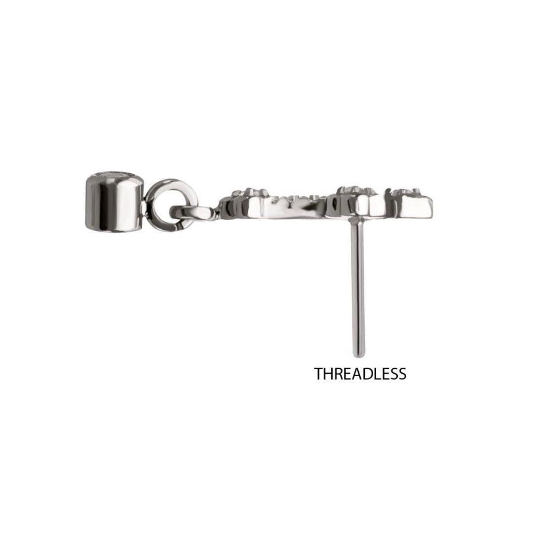 Milgrain CZ Cross Top