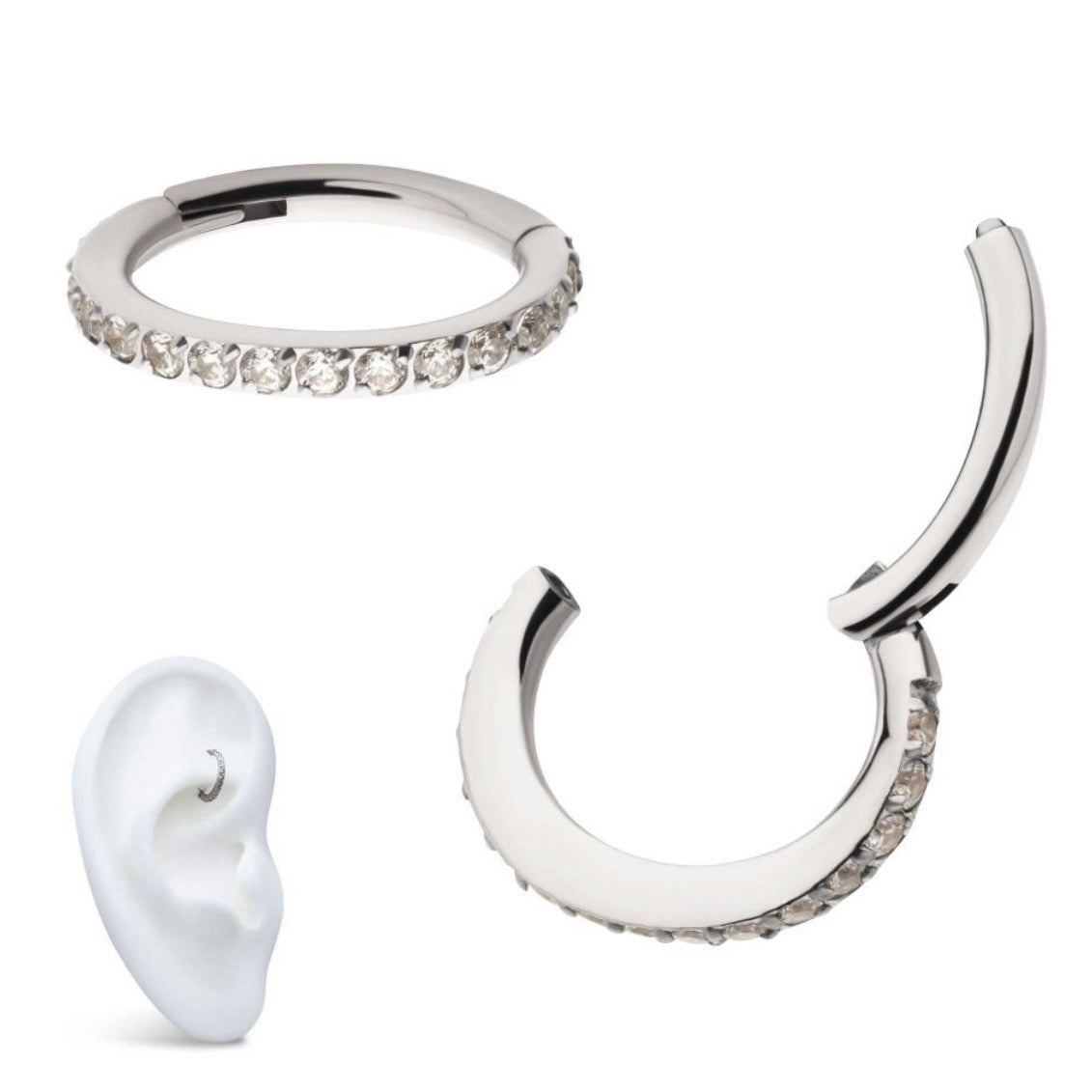 Oval Gem Hoop