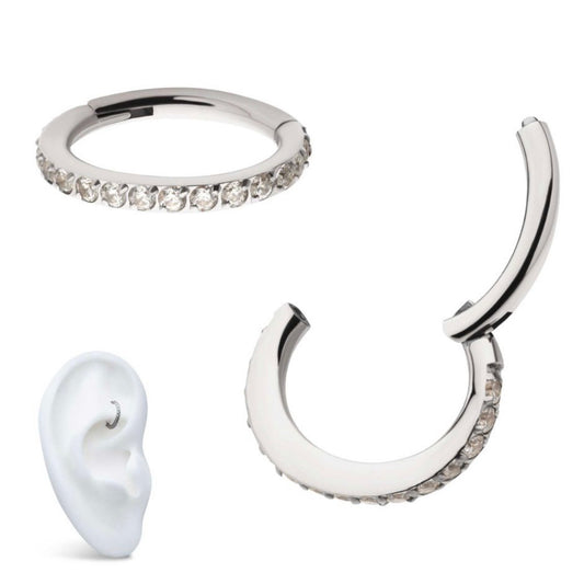 Oval Gem Hoop