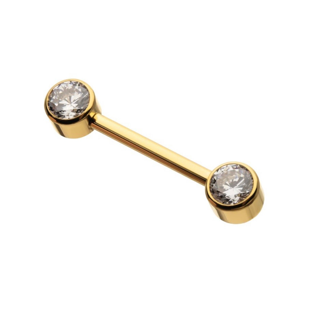 PVD CZ Straight Barbell