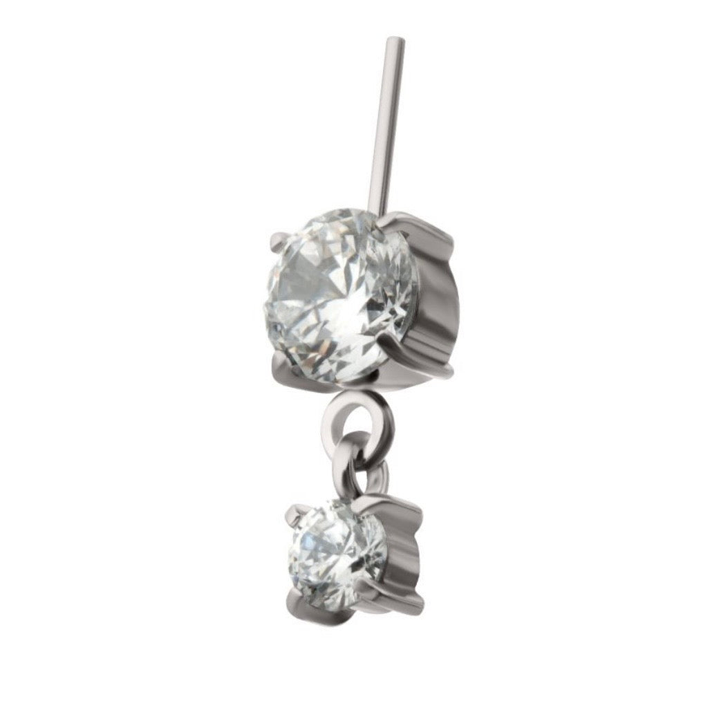 Hidden Helix CZ Dangle Top