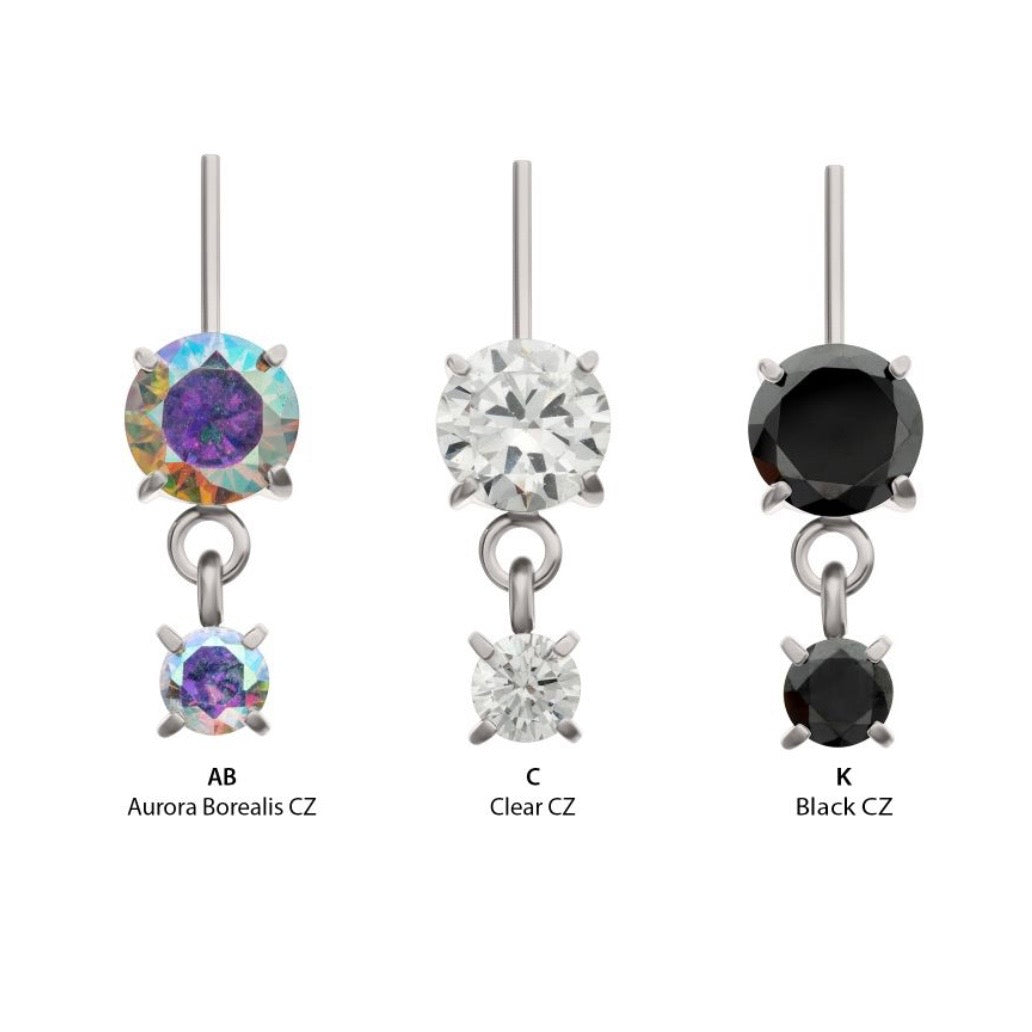Hidden Helix CZ Dangle Top