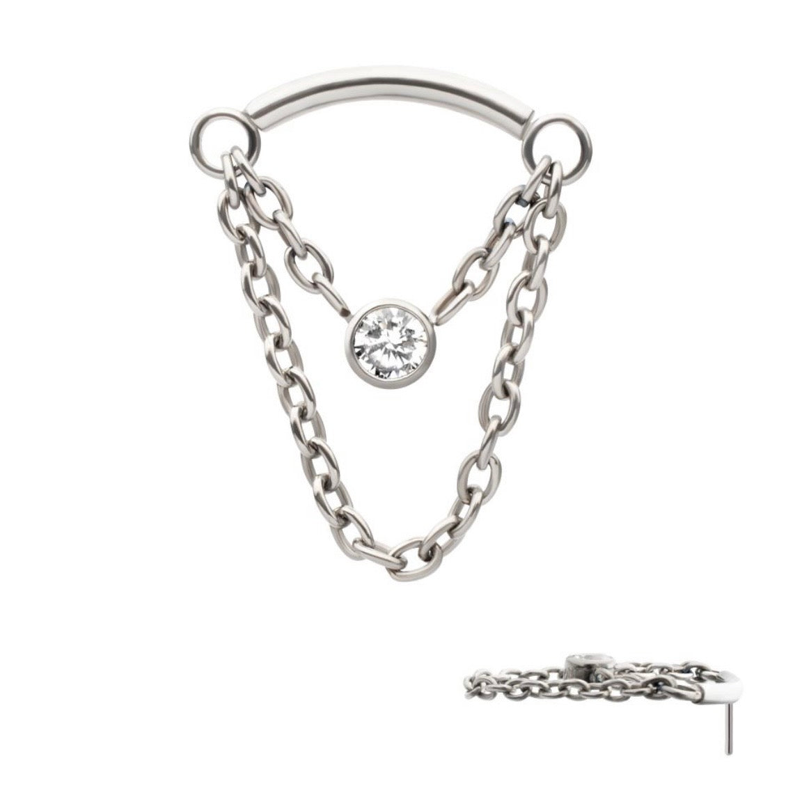 2-Tier CZ Chain Bar Top