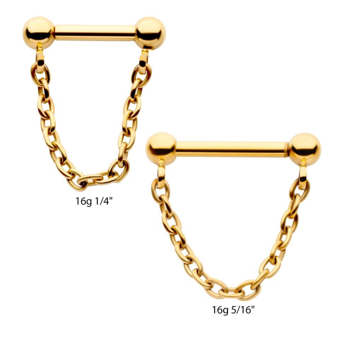 PVD Titanium Chain Stud