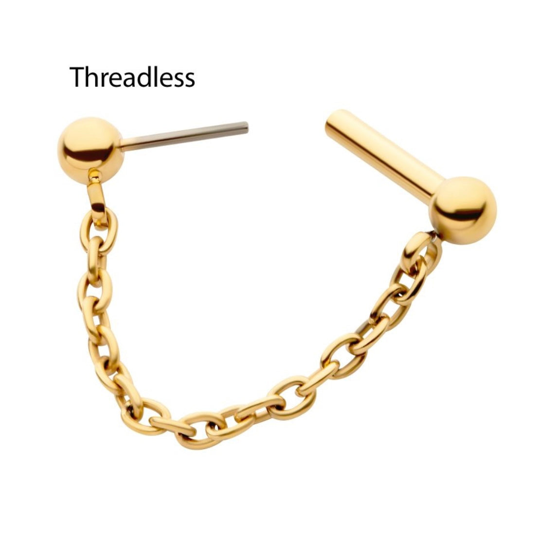 PVD Titanium Chain Stud