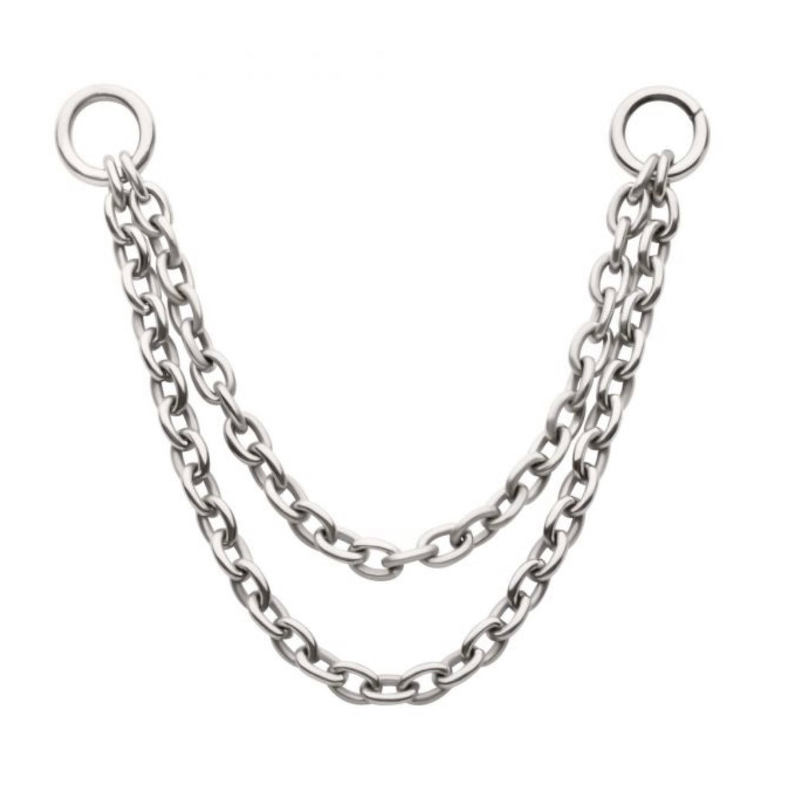 Titanium Double Rolo Chain Attachment – Luar Body Piercing
