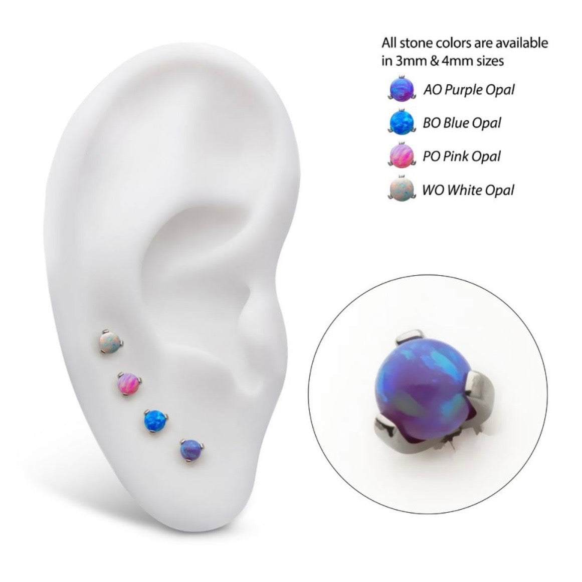3-prong set Opal Ball