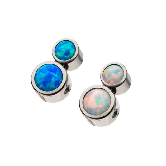 Double Stone Captive Bead