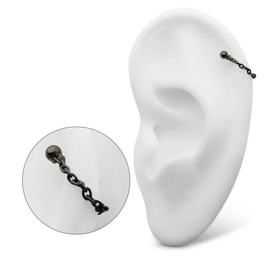 Black PVD Chain Stud