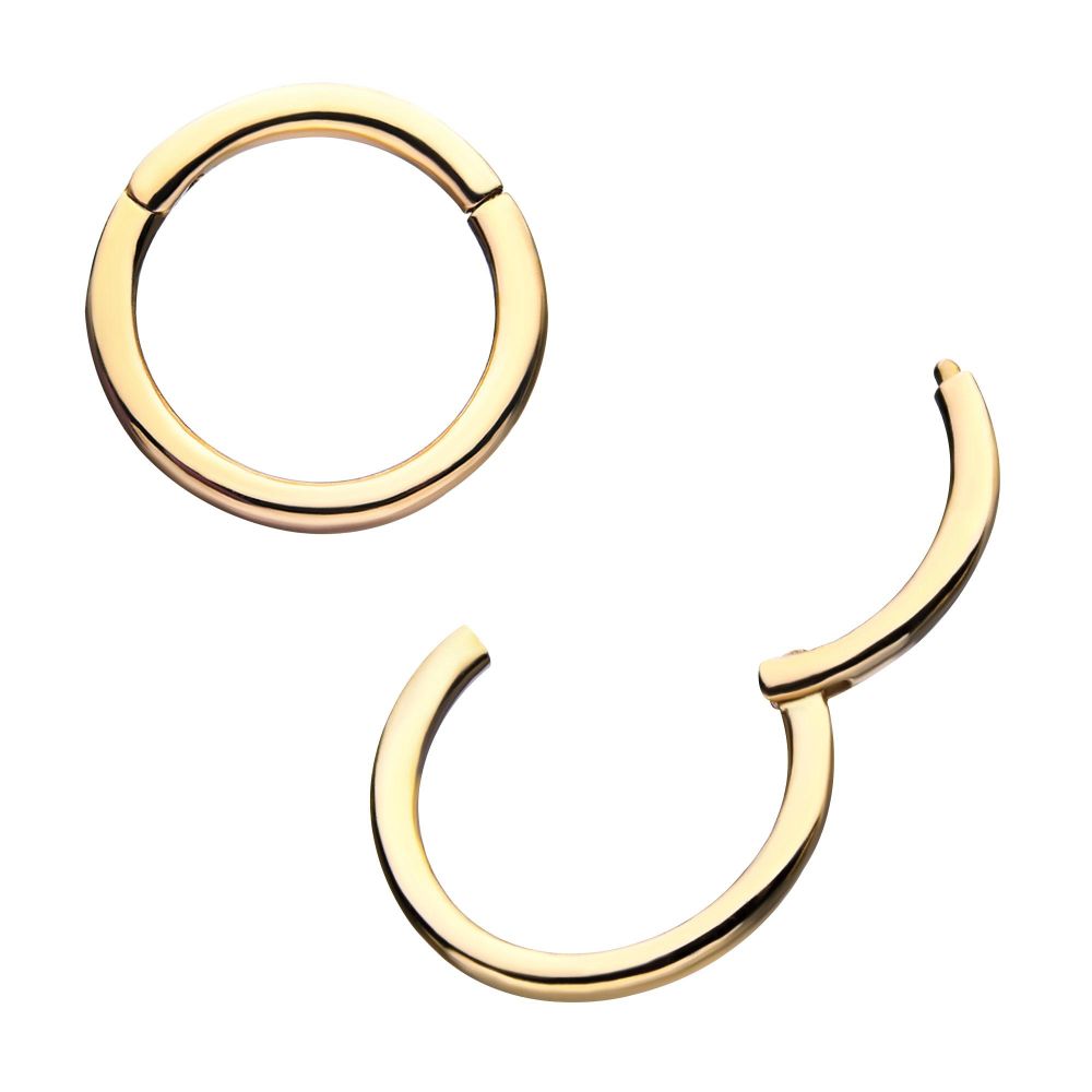 14kt Gold Clicker Hoop