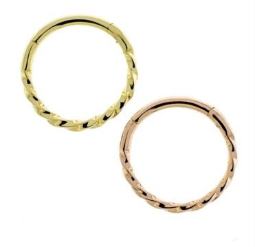 Twisted Gold Clicker Hoop
