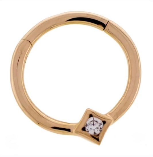 Diamond Accent Clicker Hoop