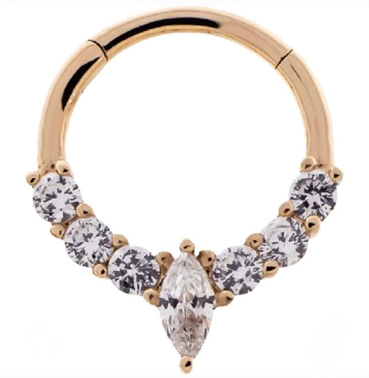 Twinkle Marquise Clicker Hoop