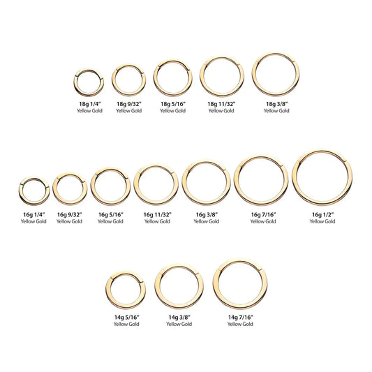 14kt Gold Clicker Hoop
