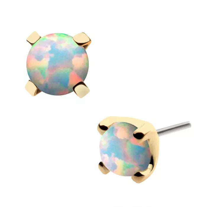 Gold Prong Opal