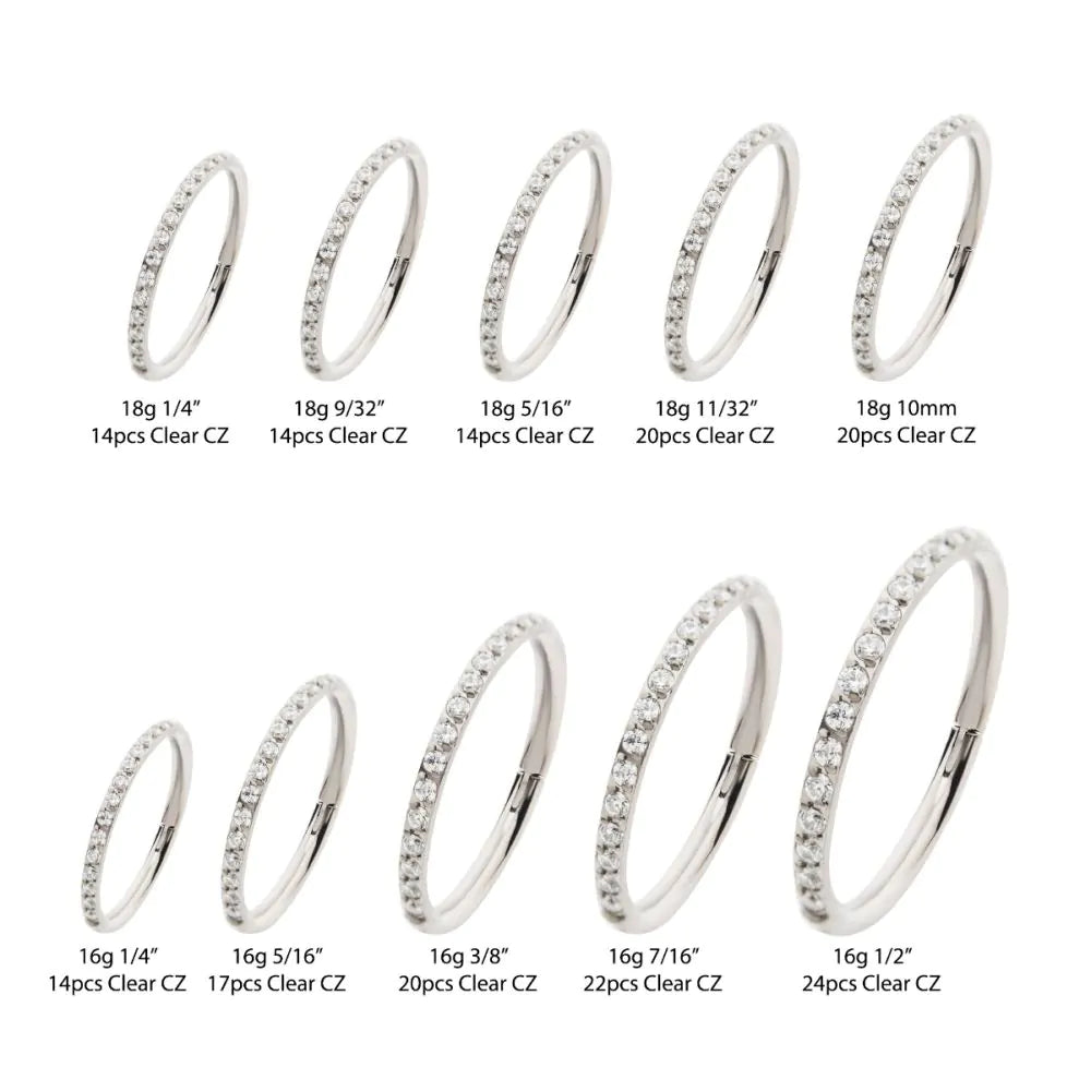 Titanium Gem Hoop