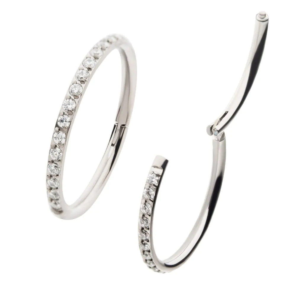 Titanium Gem Hoop