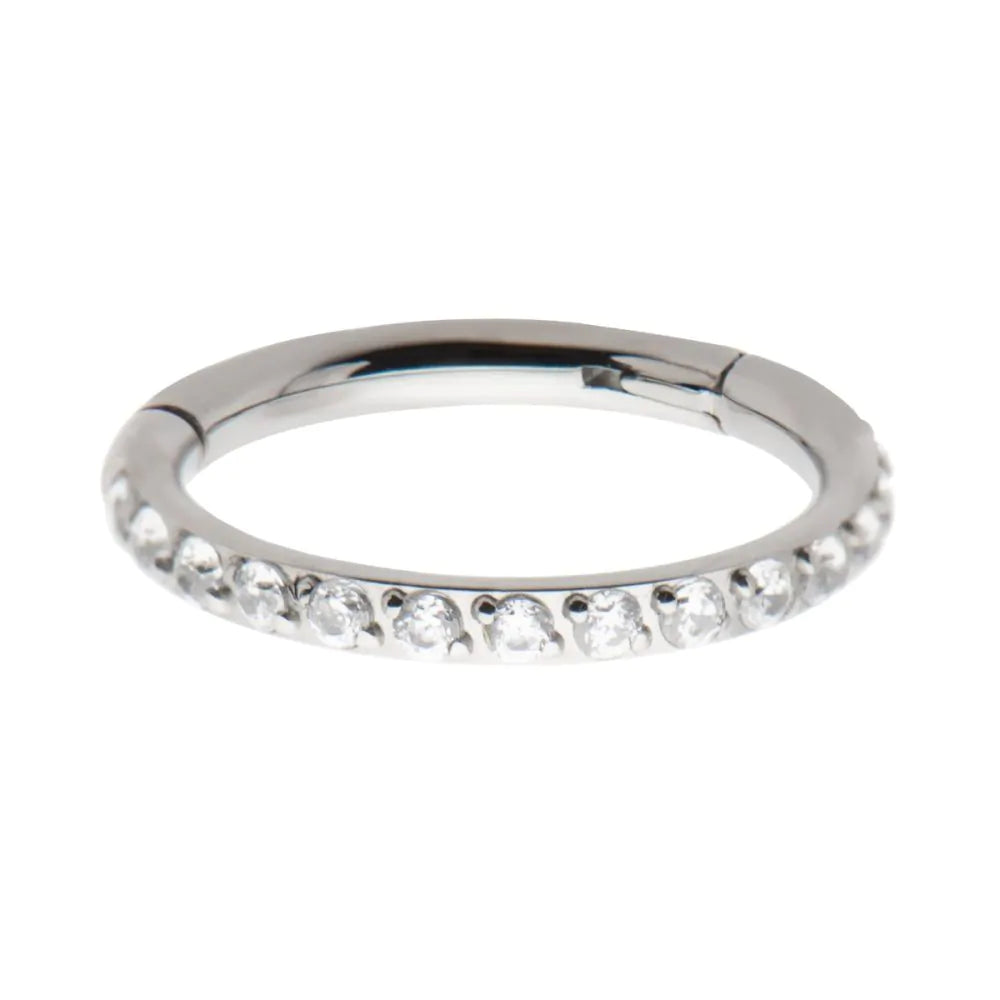 Titanium Gem Hoop