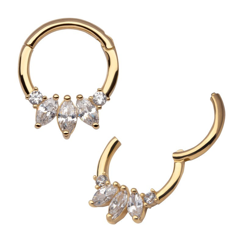 Radiant Marquise Clicker Hoop